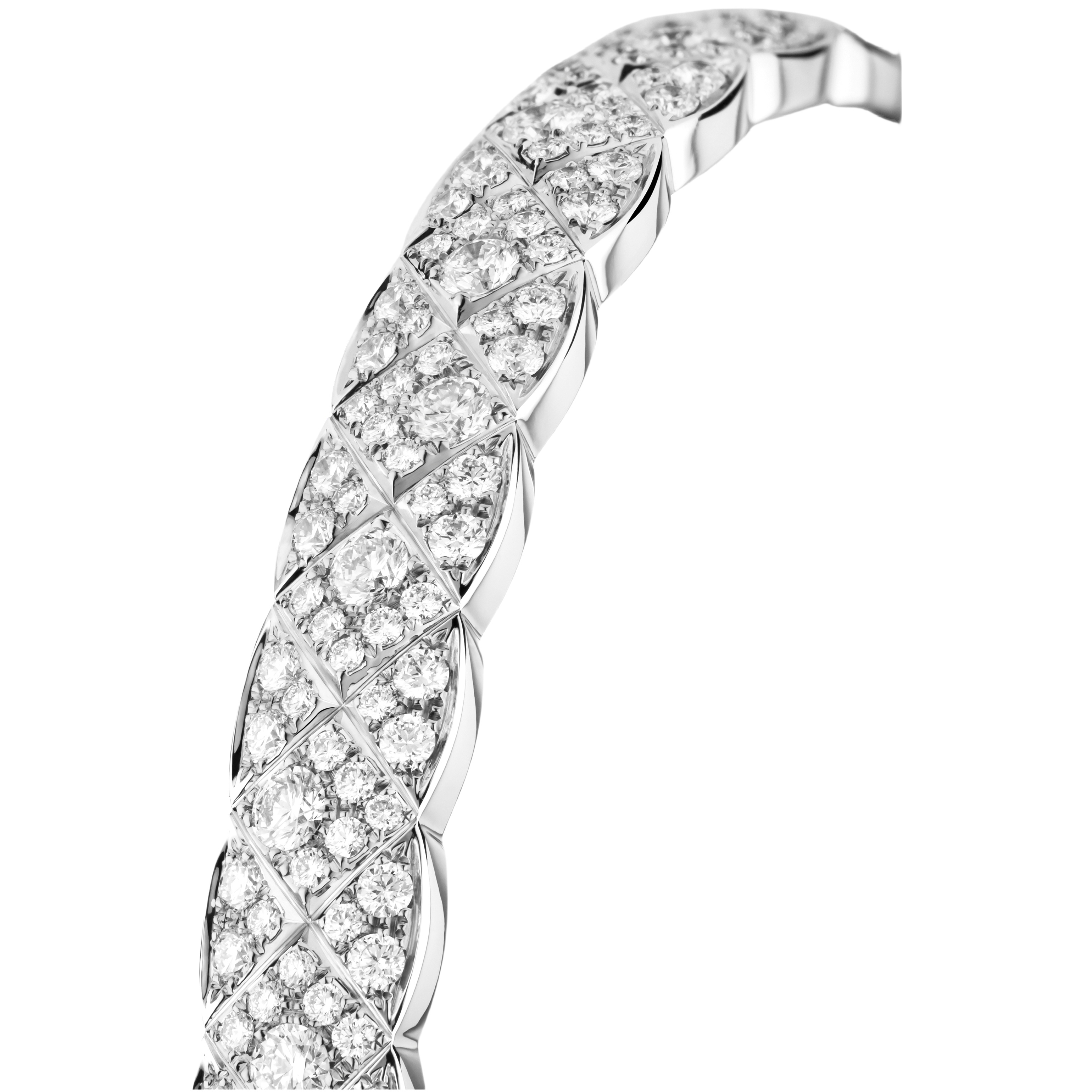 CCSS092 Full diamond S925 Silver COCO Crush Bangle Bracelet CC Bracelet - ccjewelryacc