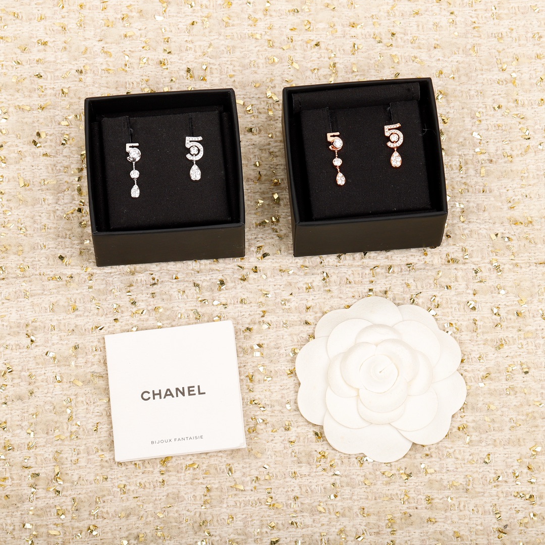 CCES006 S925 Sterling silver Eternal N°5 transformable earrings - ccfashionjewelry