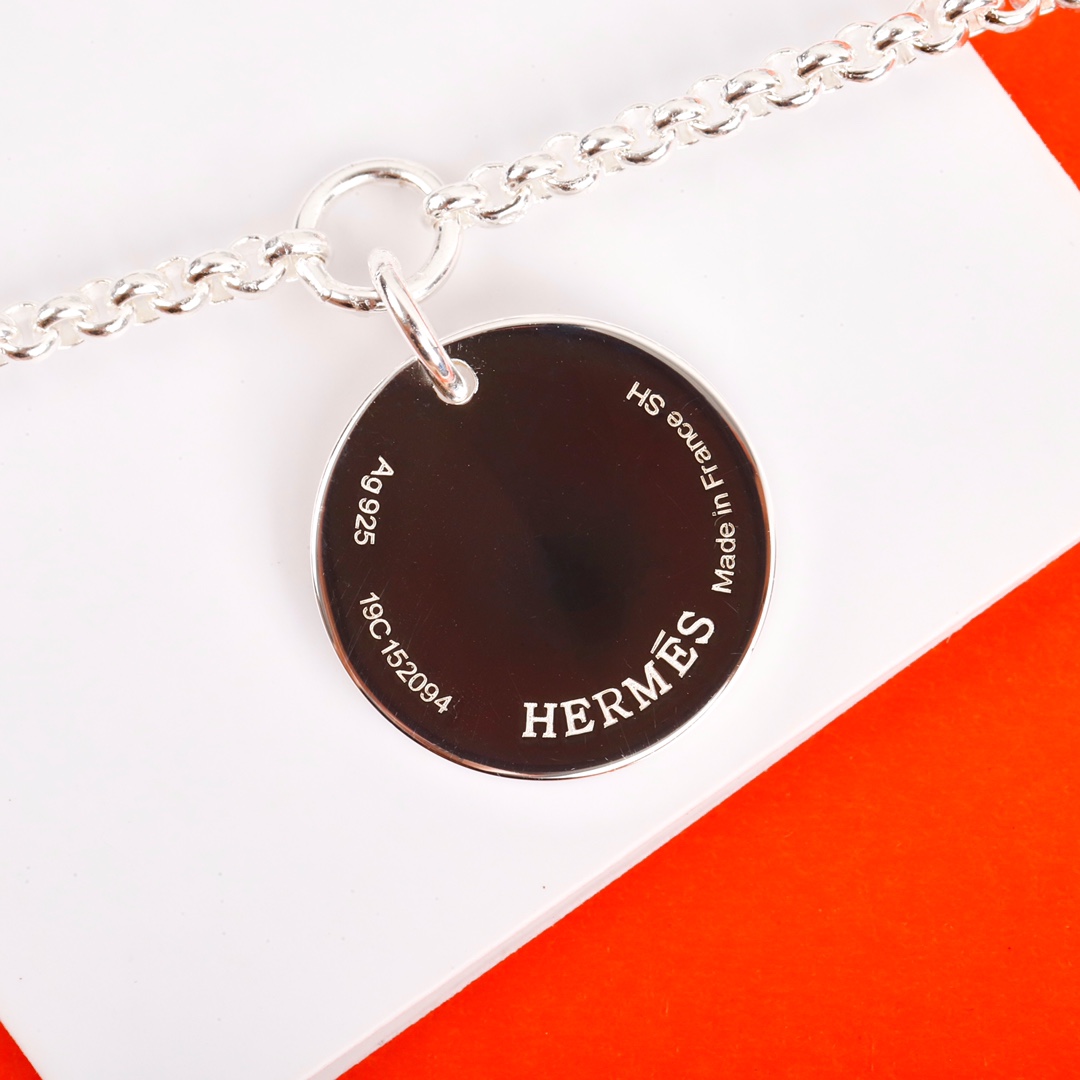 HMNS006 S925 Sterling Silver Ex-Libris pendant necklace , bracelet, small model - ccjewelryacc