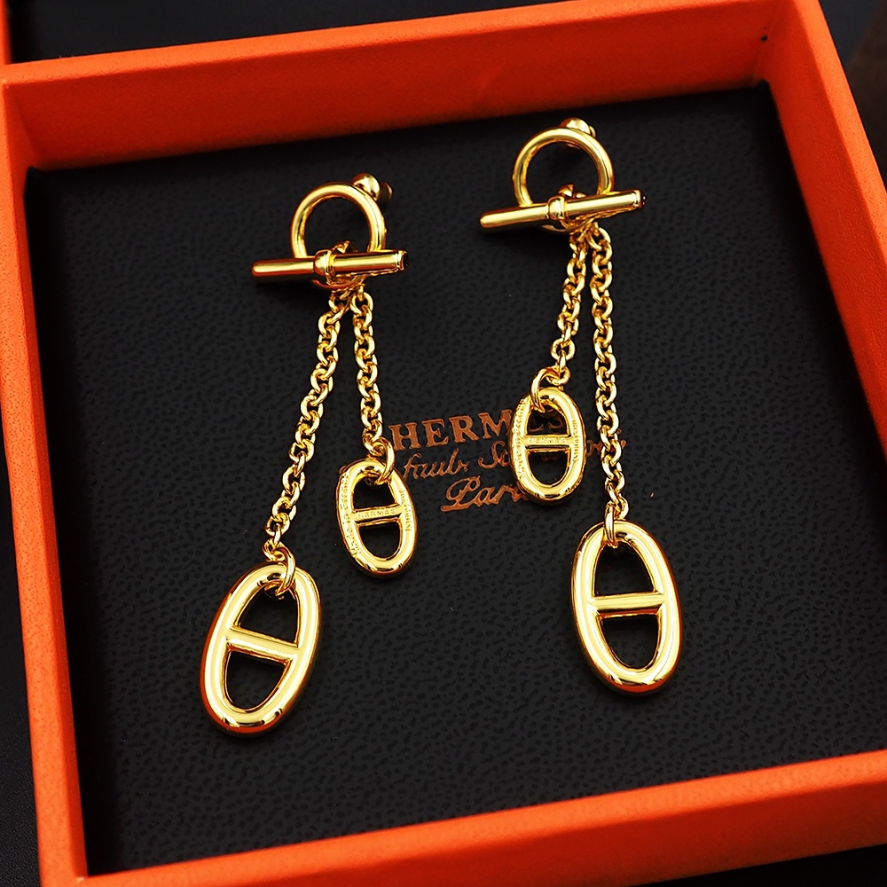 HME011 Designer Pig nose Reponse Drop earrings - ccjewelryacc