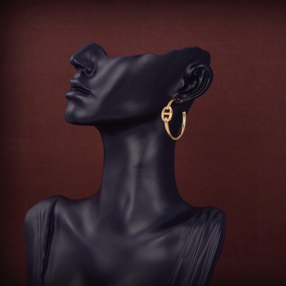 HME001 chaine dAncre hoop earring - ccjewelryacc