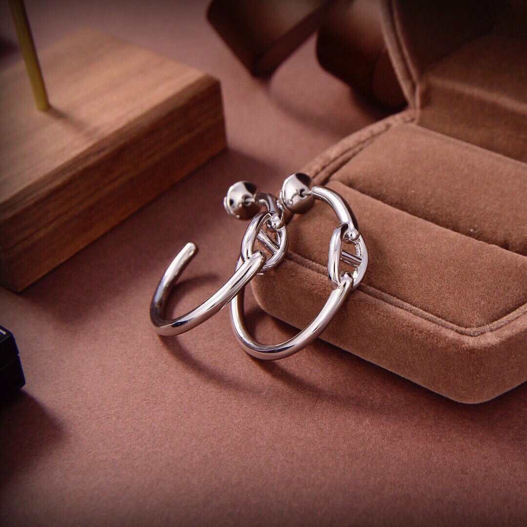 HME001 chaine dAncre hoop earring - ccjewelryacc