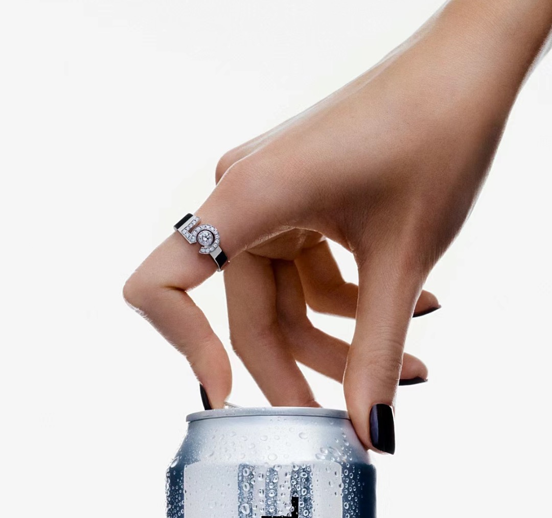 CCRS005  18K White Gold Diamond Eternal No 5 ring - ccjewelryacc