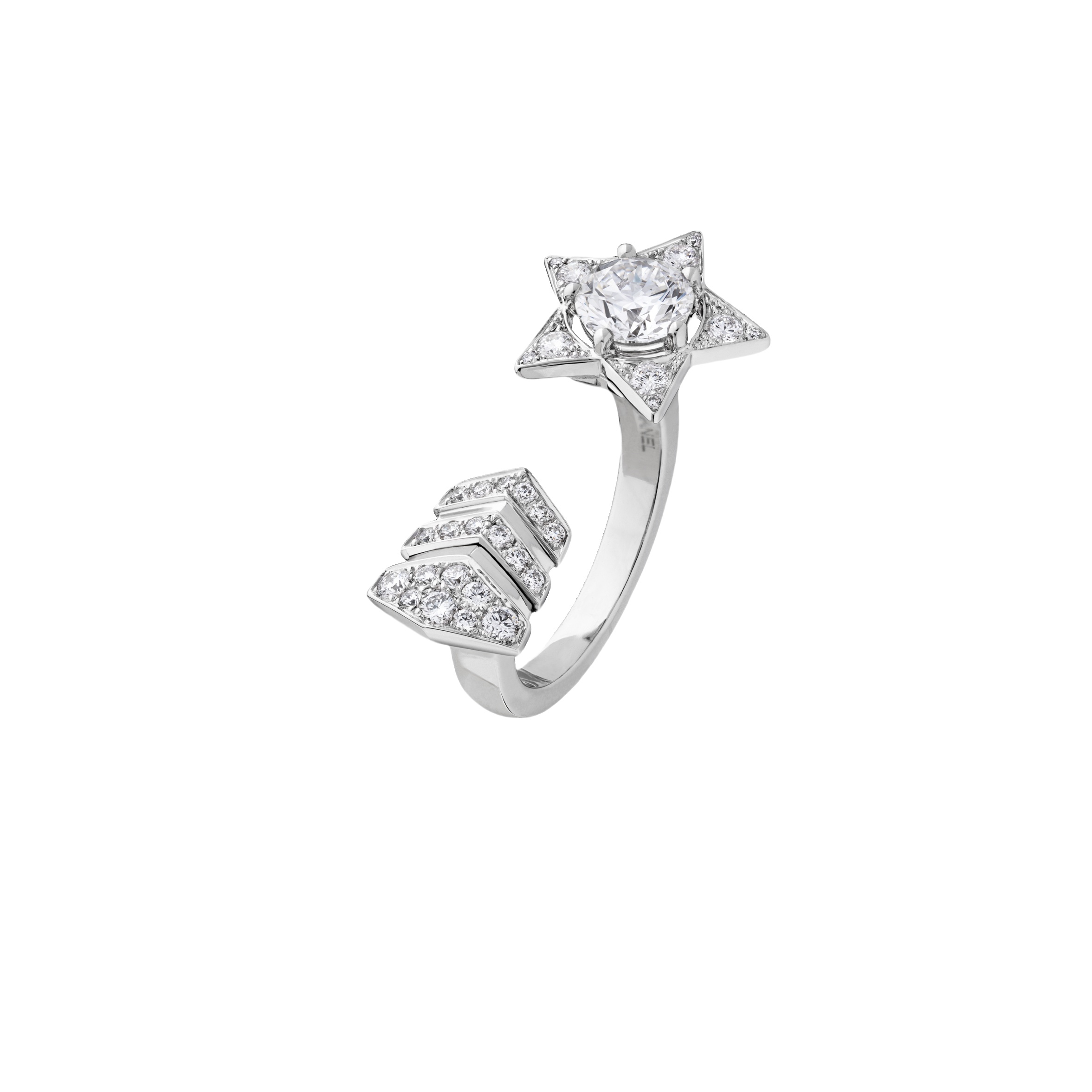 CCRS001 18k White Gold Diamond Comete Ring - ccjewelryacc