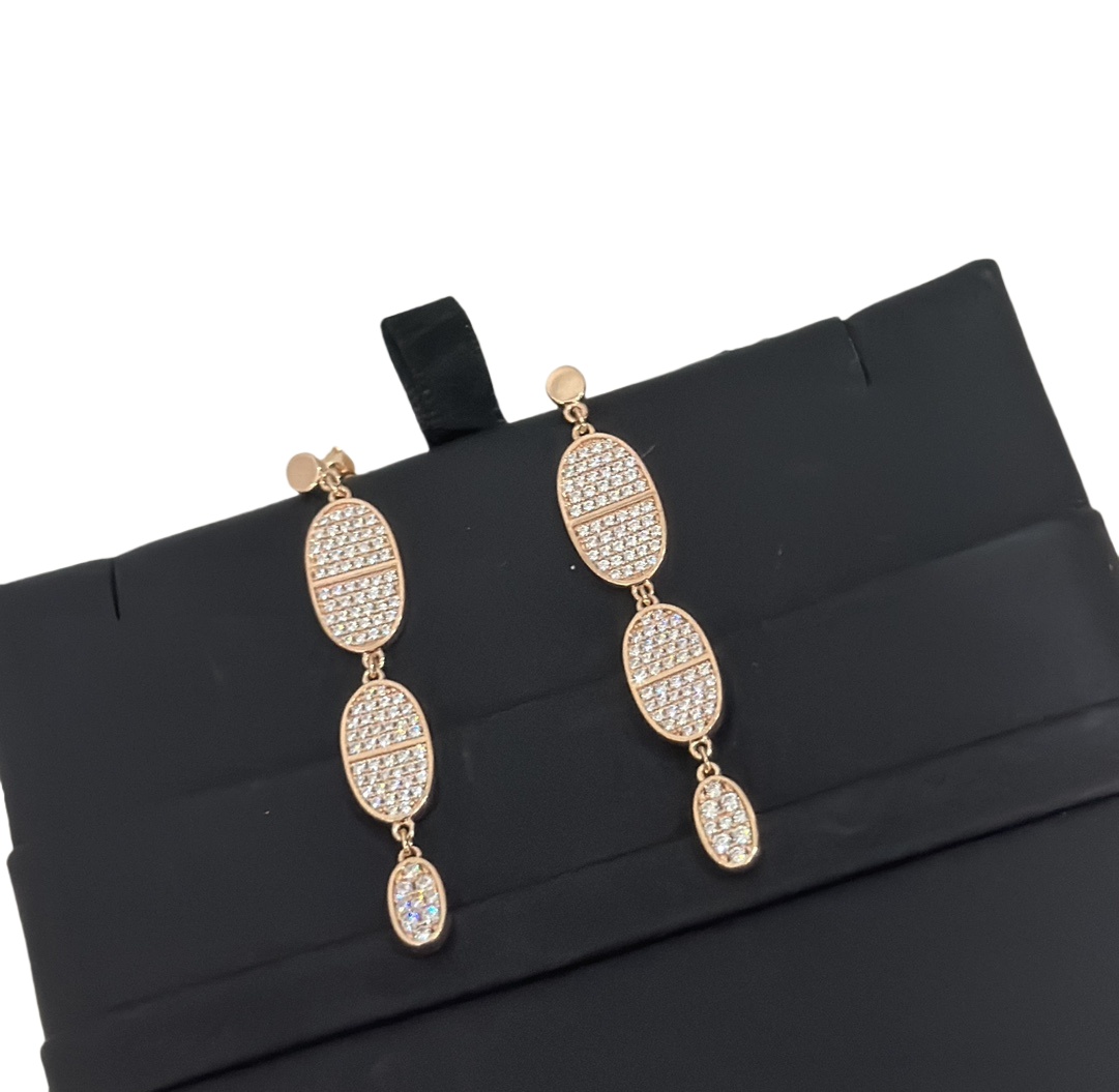 HMES002 Designer S925 Sterling Silver chaine d ancre earrings - ccjewelryacc