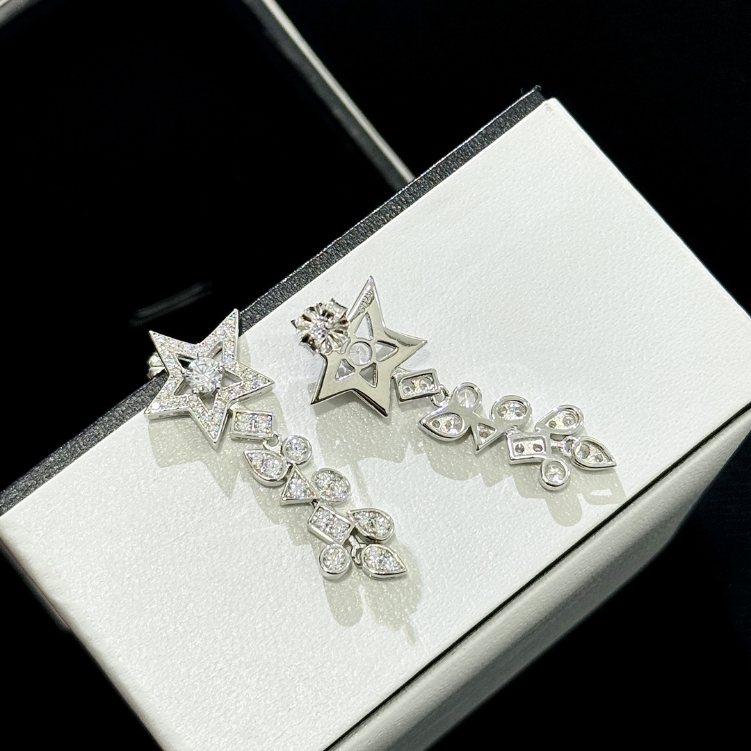 CCES009 S925 Sterling Silver diamond Comete earring - ccjewelryacc