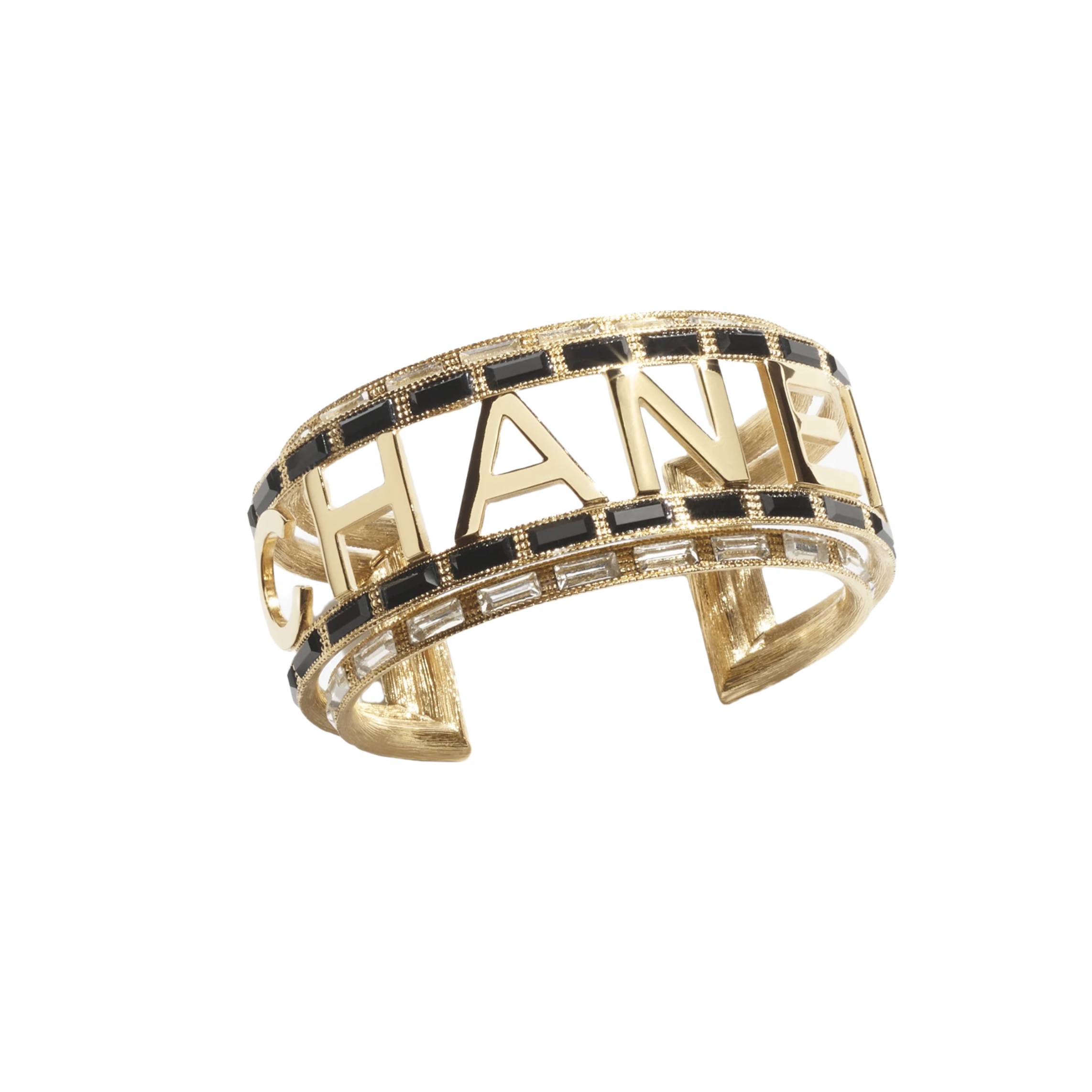 CCS190 Metal crystal Pierced bangle bracelet - ccjewelryacc