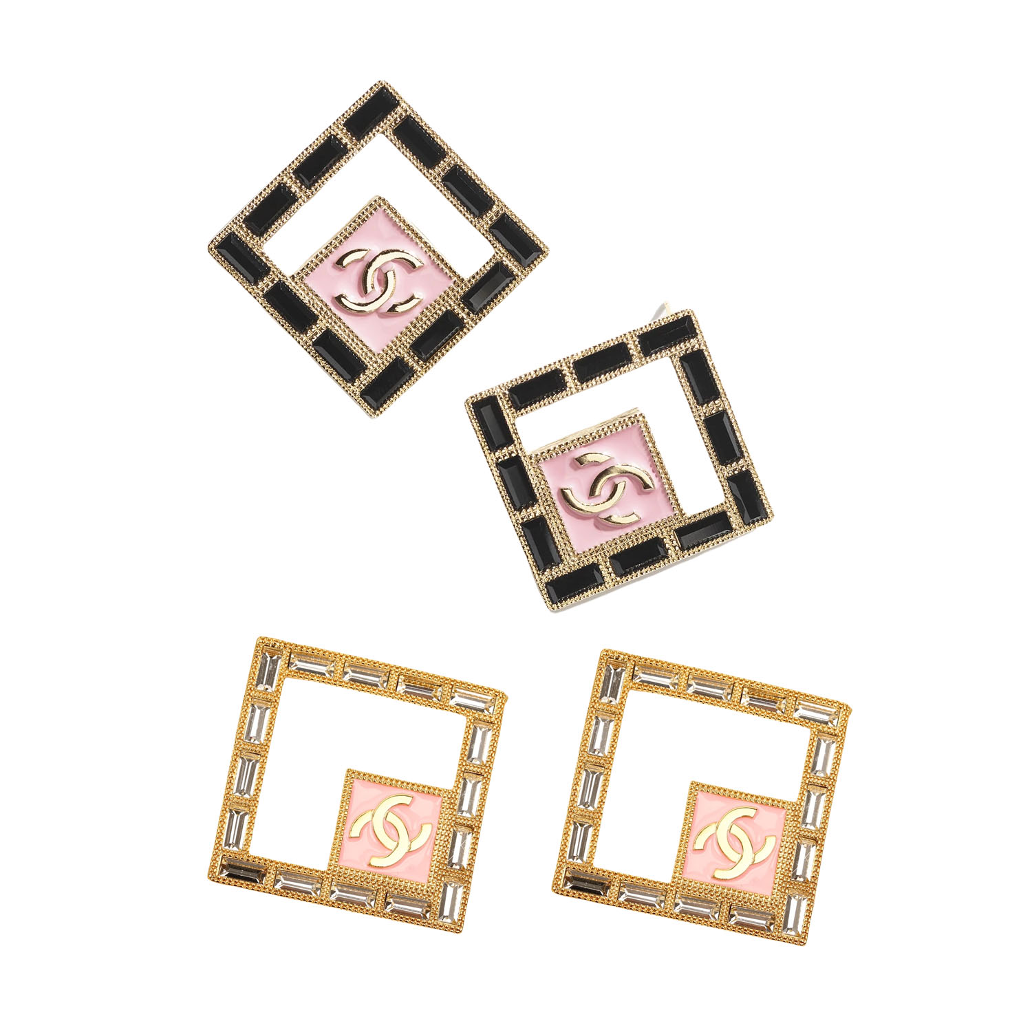 CCE146 Square CC logo earring - ccjewelryacc