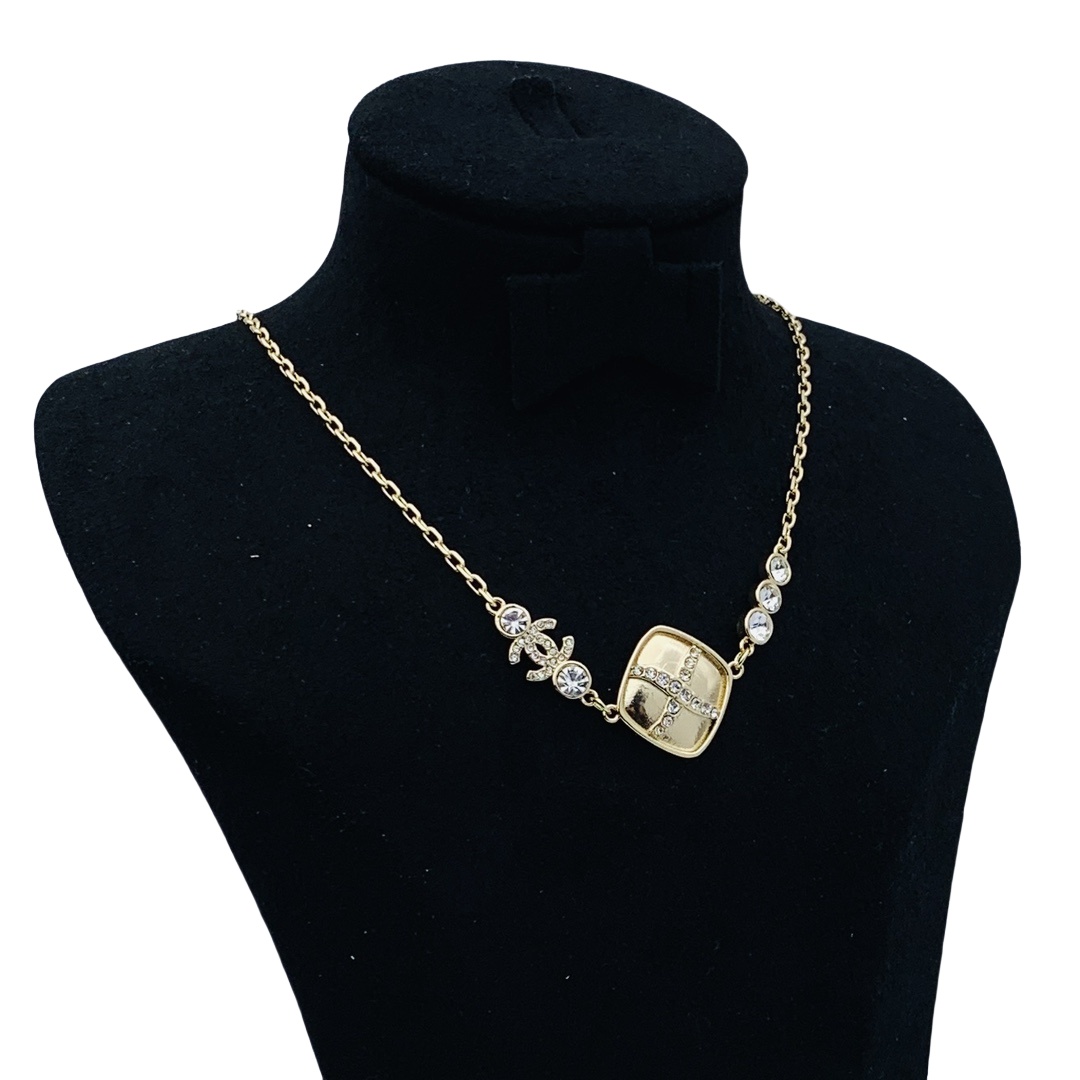 CCN247 CC X pattern Pendant Necklace bracelet - ccjewelryacc