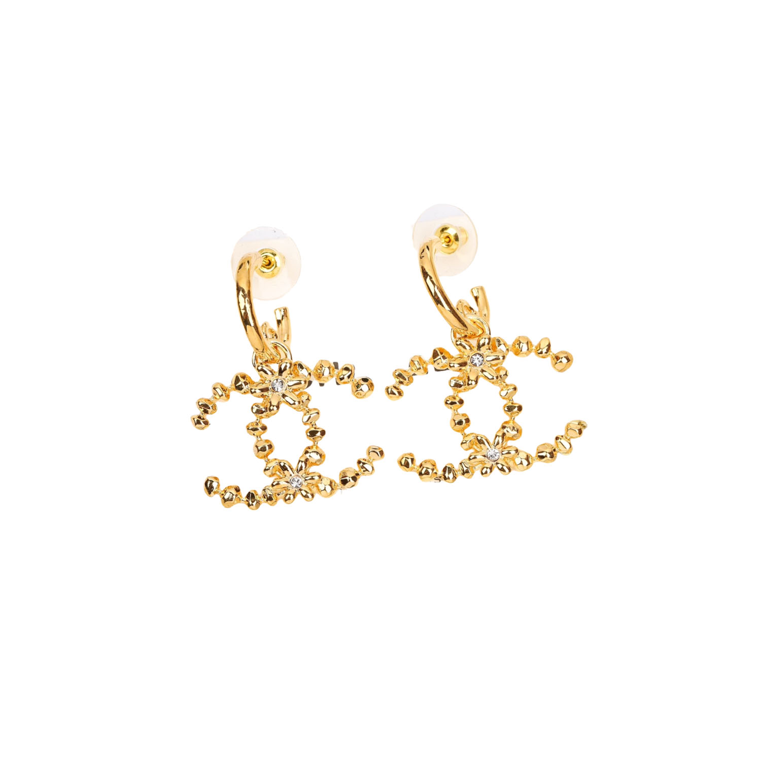 CCE878 Vintage cc logo pendant earrings - ccjewelryacc