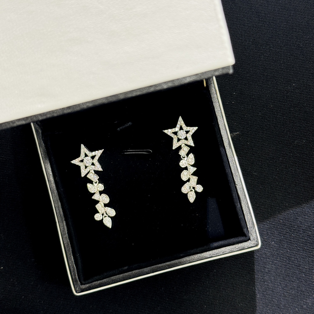 CCES009 S925 Sterling Silver diamond Comete earring - ccjewelryacc