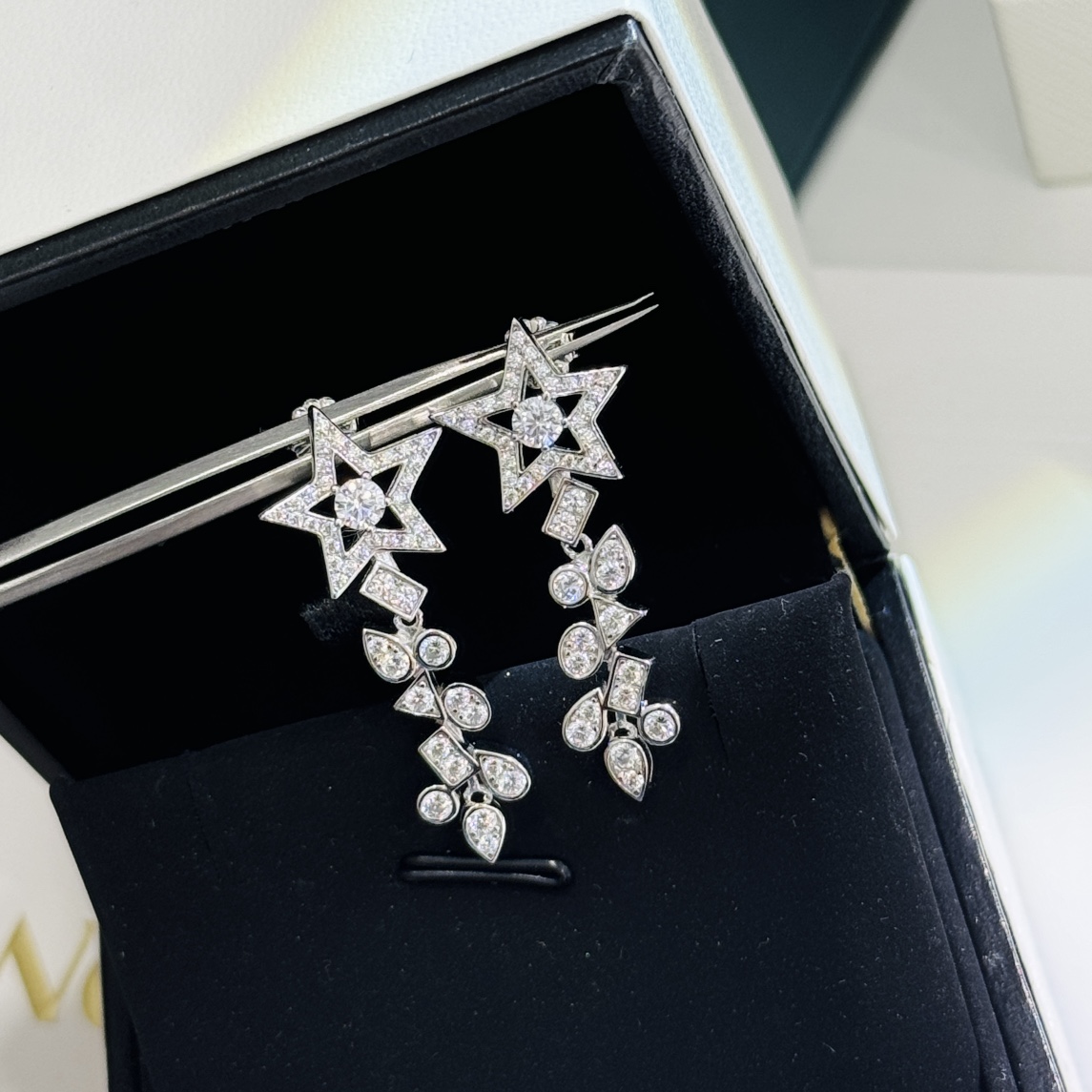 CCES009 S925 Sterling Silver diamond Comete earring - ccjewelryacc