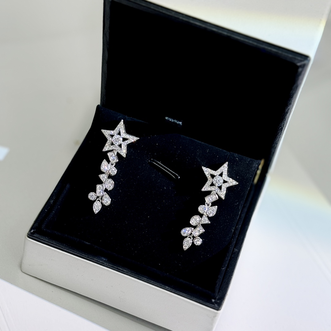 CCES009 S925 Sterling Silver diamond Comete earring - ccjewelryacc