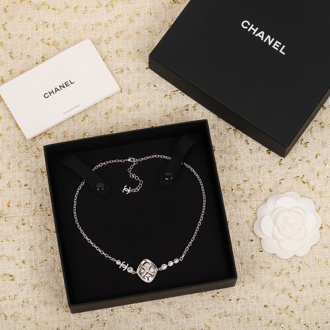 CCN247 CC X pattern Pendant Necklace bracelet - ccjewelryacc