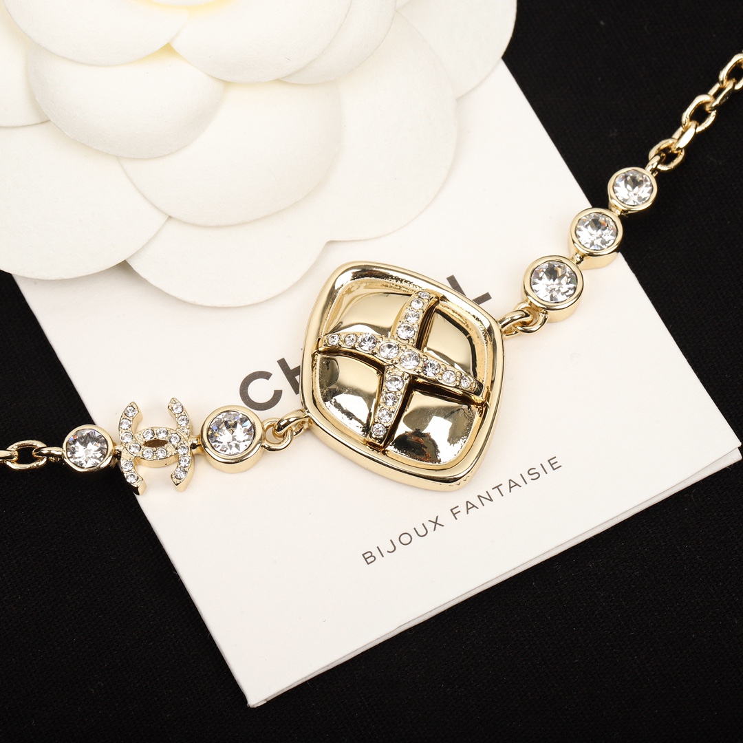 CCN247 CC X pattern Pendant Necklace bracelet - ccjewelryacc