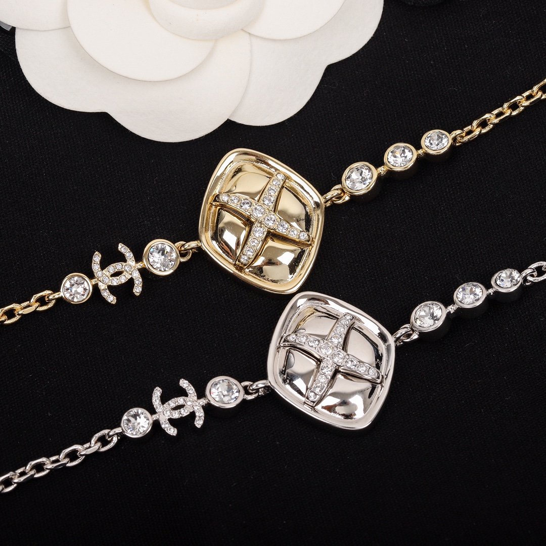 CCN247 CC X pattern Pendant Necklace bracelet - ccjewelryacc