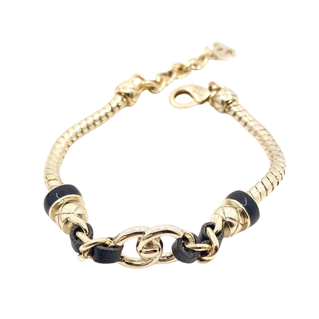 CCS111 Metal leater CC chain Bracelet - ccjewelryacc