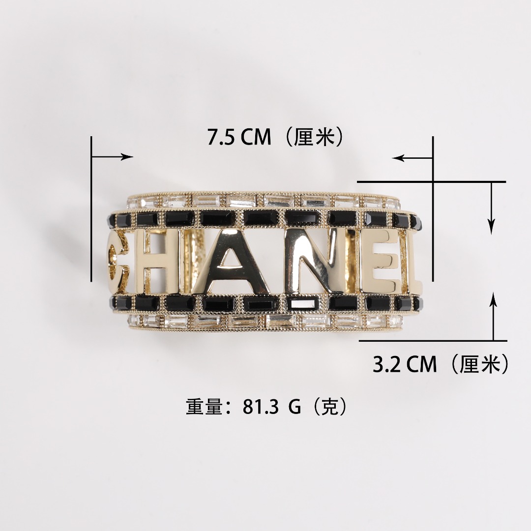 CCS190 Metal crystal Pierced bangle bracelet - ccjewelryacc