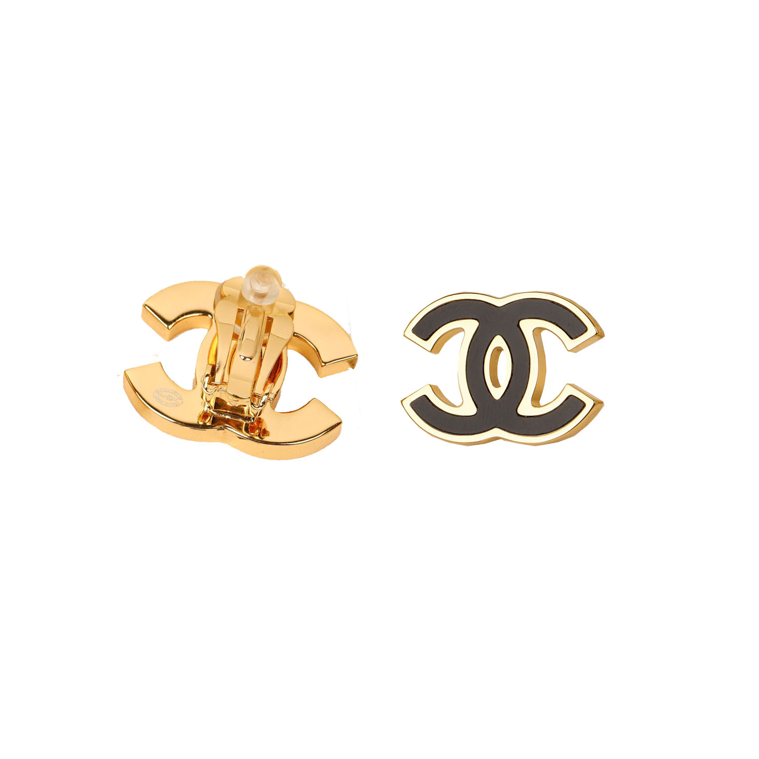 CCE879 24B cc logo earrings clip - ccjewelryacc