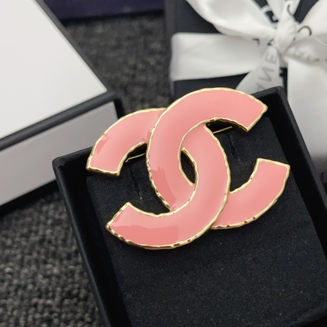 BCB011 Enamel CC brooch - ccjewelryacc