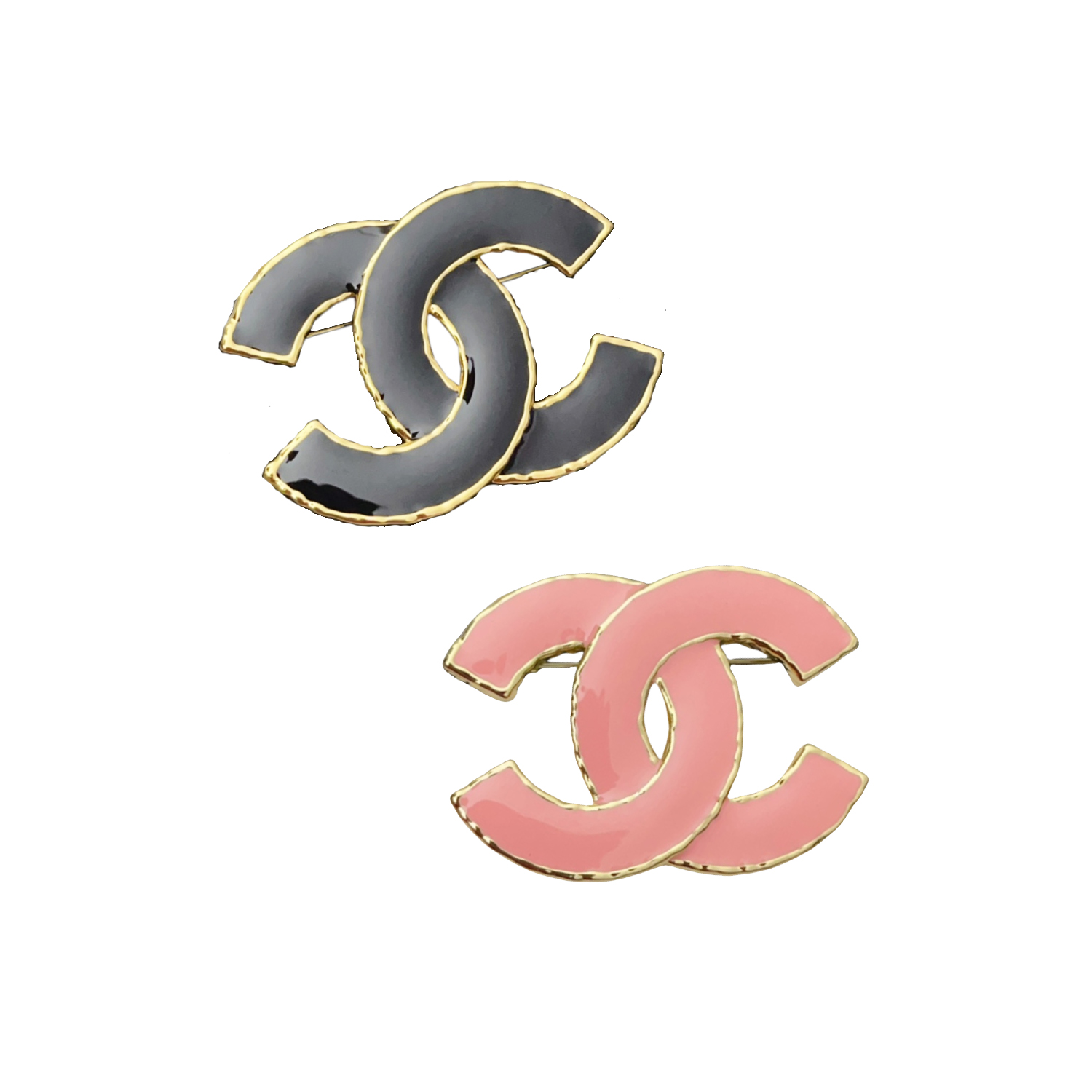 BCB011 Enamel CC brooch - ccjewelryacc