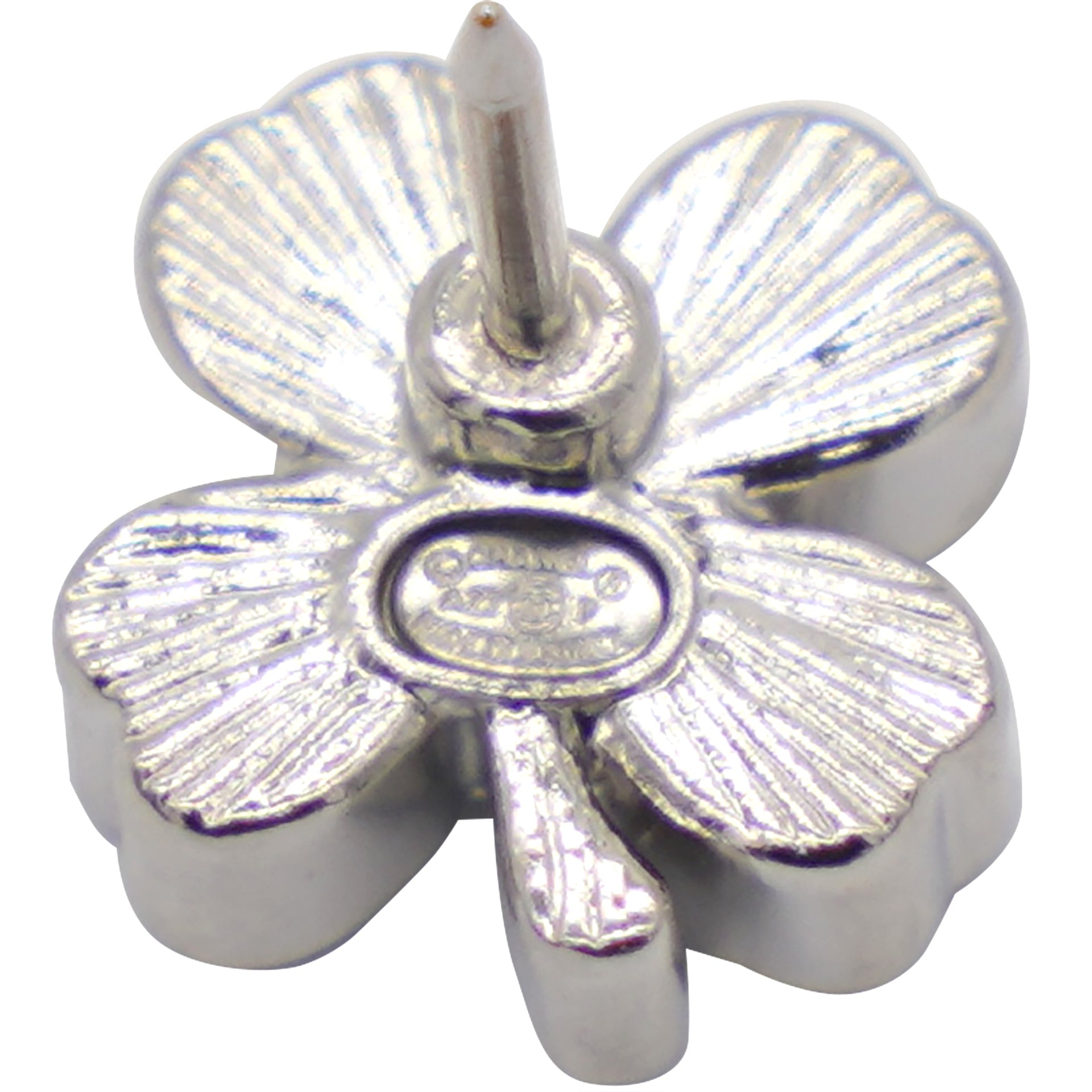 BCB010 Brooch Set of 3- Perfume No 5 Clover Crystal Silver - ccjewelryacc