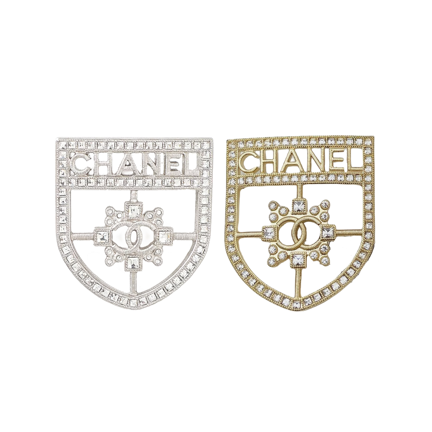 BCB006 CC crystal shield brooch - ccjewelryacc