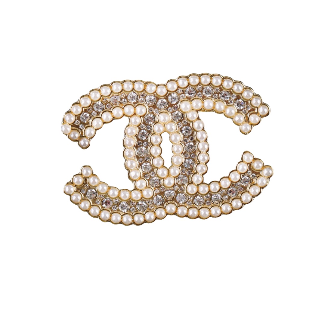 BCB016 CC crystal pearl brooch - ccjewelryacc