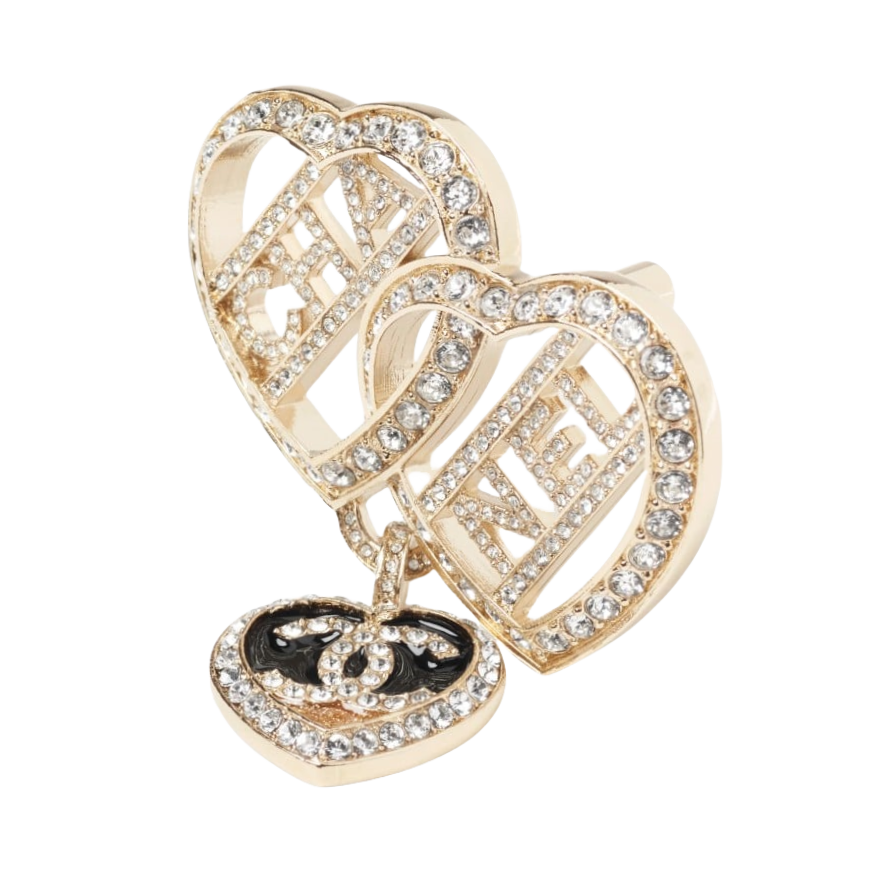 BCB015 Three hearts CC brooch - ccjewelryacc