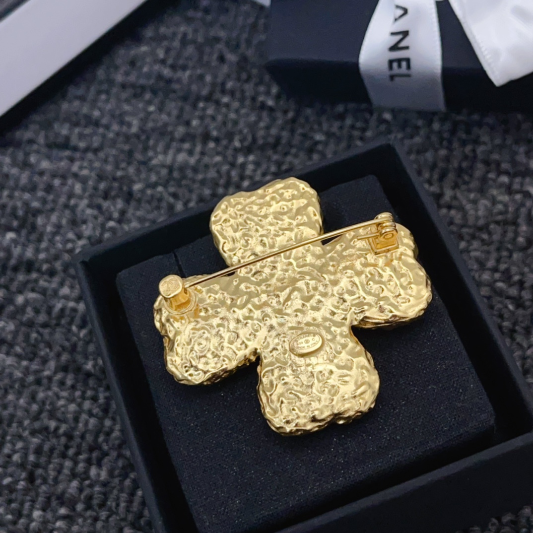 BCB009 CC leaf clover brooch - ccjewelryacc