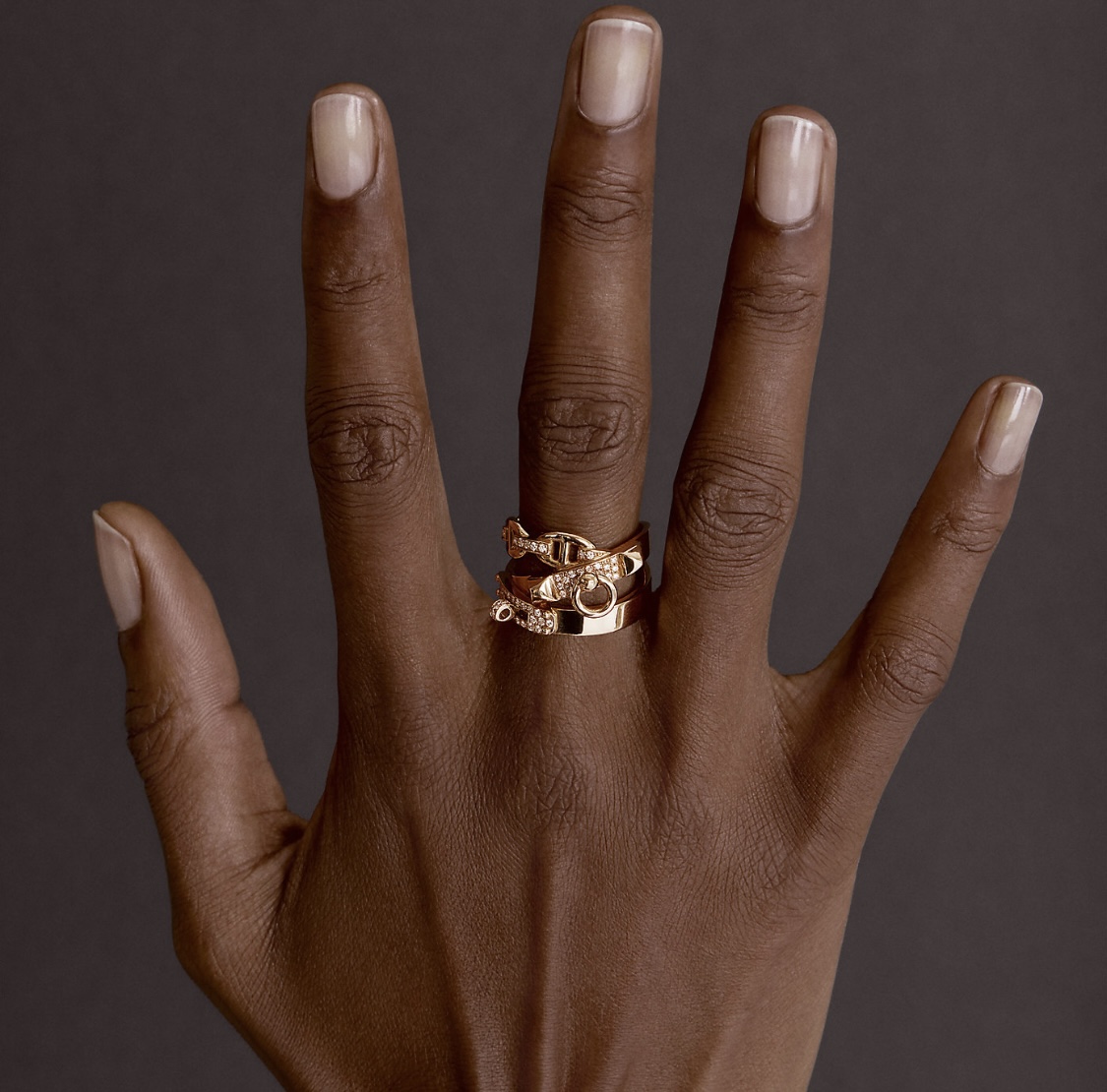 HMRV002 18k Rose Gold Alchimie Hermes ring large model - ccjewelryacc