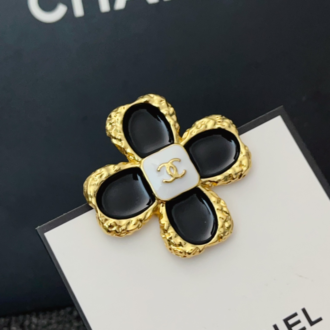 BCB009 CC leaf clover brooch - ccjewelryacc