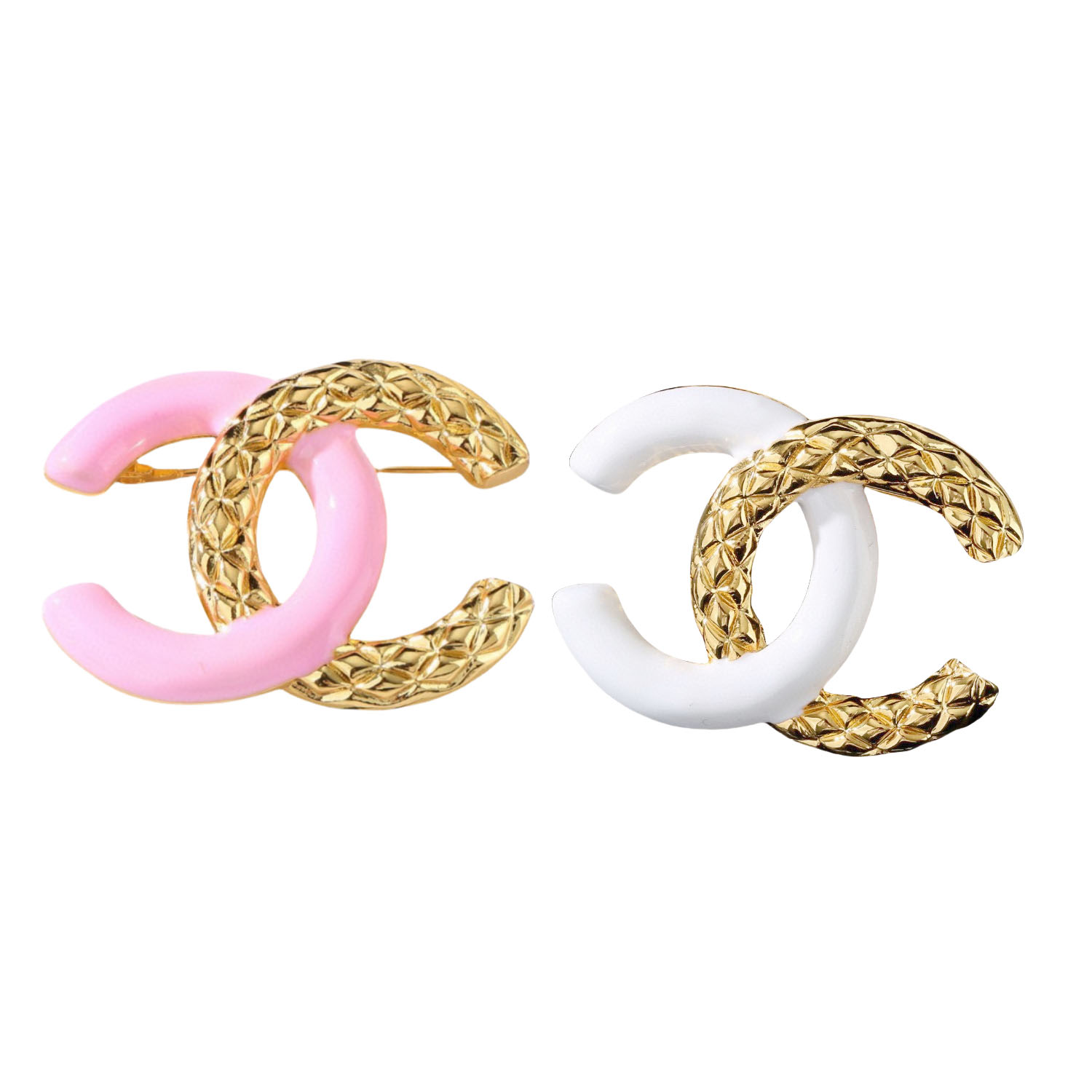 BCB028 Pink CC brooch - ccjewelryacc