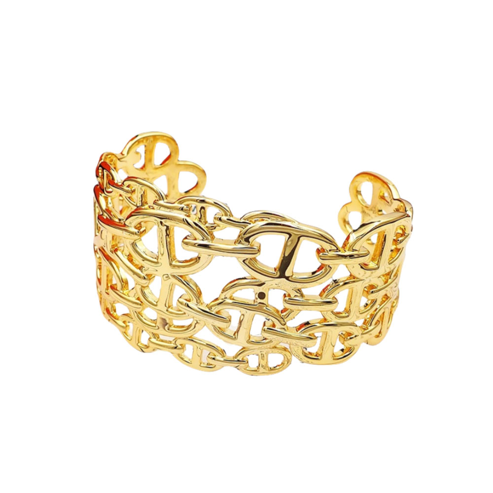 HMS030 Width Chaine d'Ancre Enchainee bracelet - ccjewelryacc