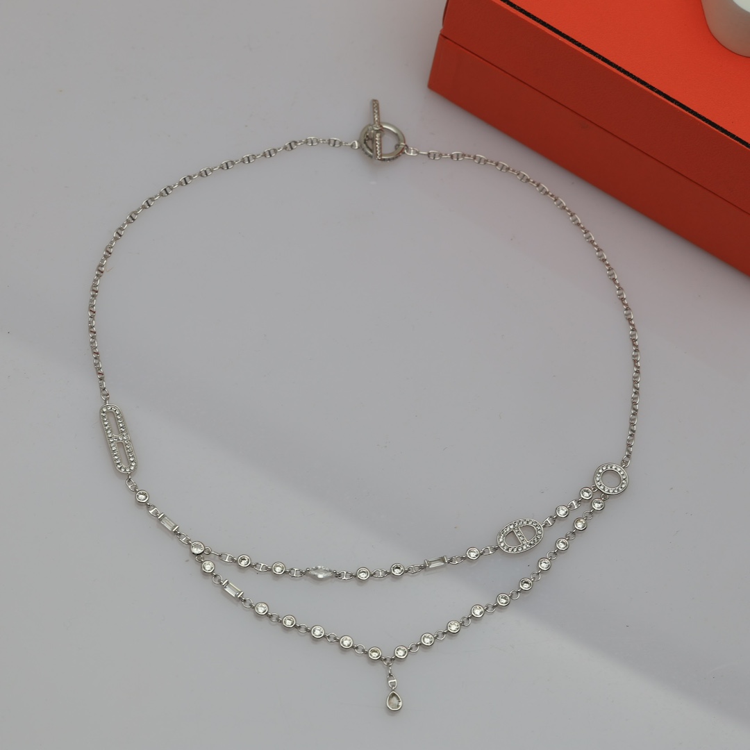 HMN010 Hermes Chaine d'ancre Chaos Fancy necklace - ccjewelryacc