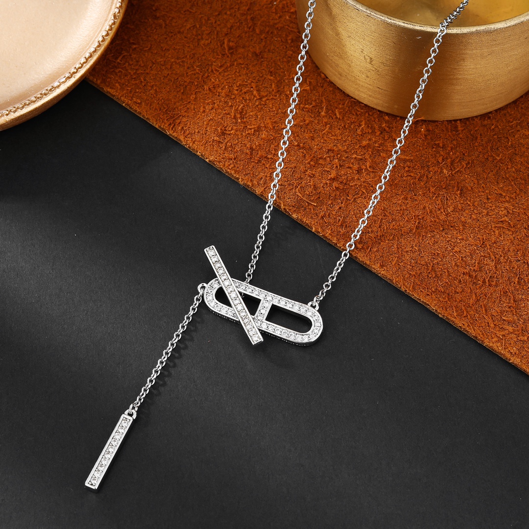 HMN009 Diamond PM Ever Chaine D'Ancre Necklace - ccjewelryacc