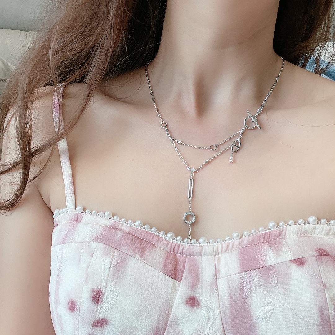 HMNV002 18k Rose Gold Chaine d'ancre Chaos Fancy necklace - ccjewelryacc