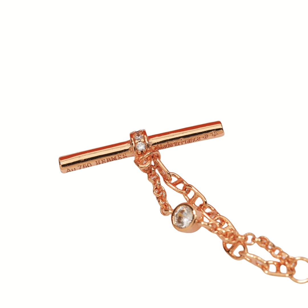HMNV002 18k Rose Gold Chaine d'ancre Chaos Fancy necklace - ccjewelryacc