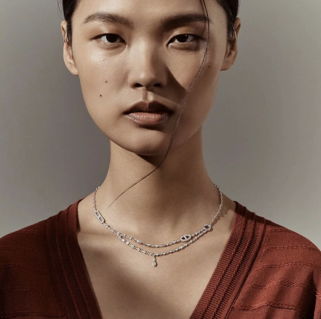 HMN010 Hermes Chaine d'ancre Chaos Fancy necklace - ccjewelryacc