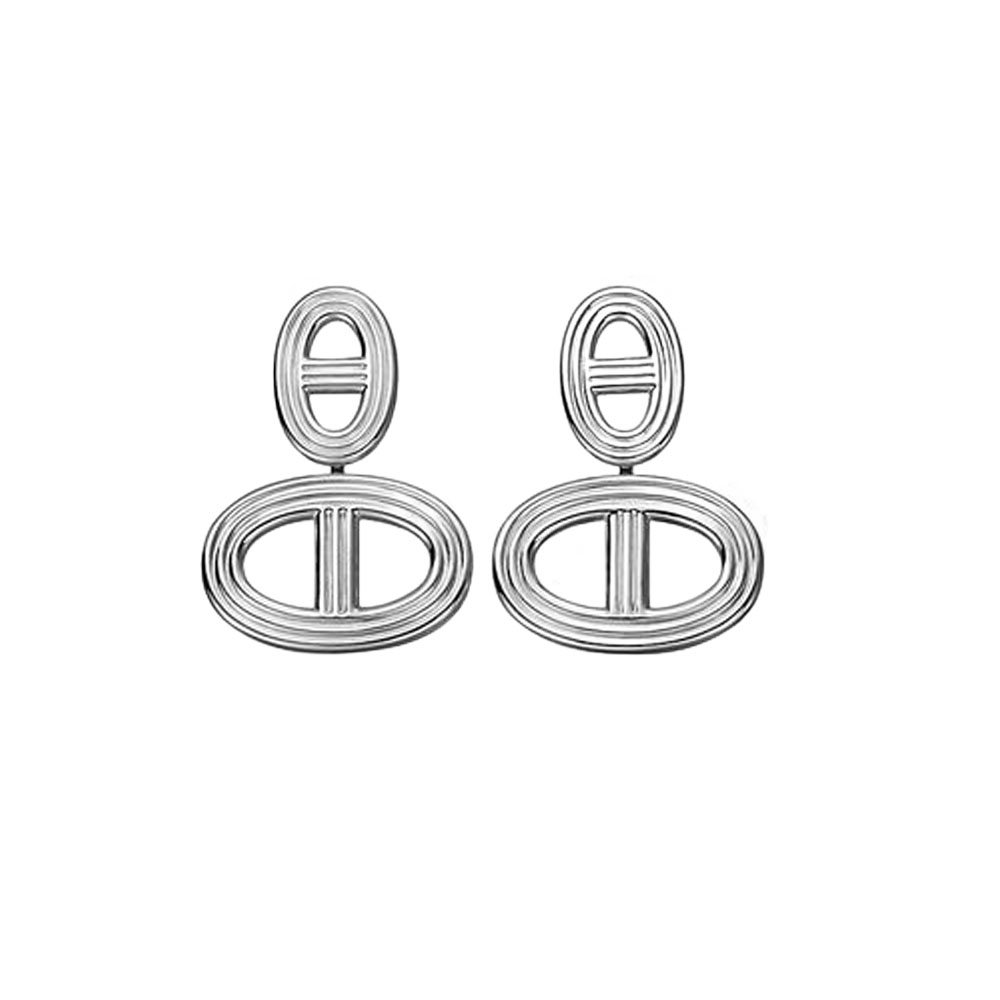 HME010 Chaine d'ancre 24 earrings, large model - ccjewelryacc