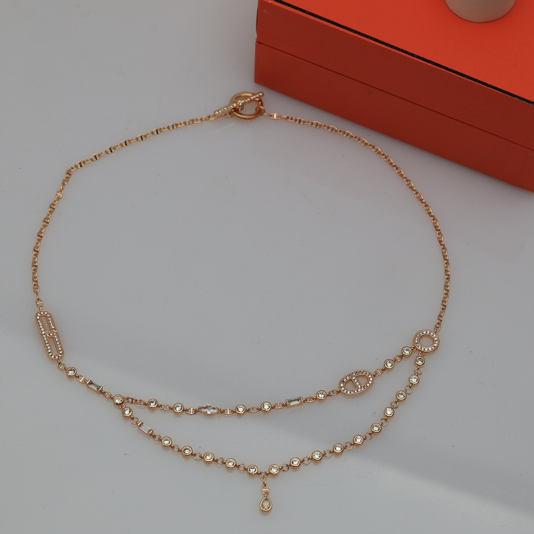 HMN010 Hermes Chaine d'ancre Chaos Fancy necklace - ccjewelryacc