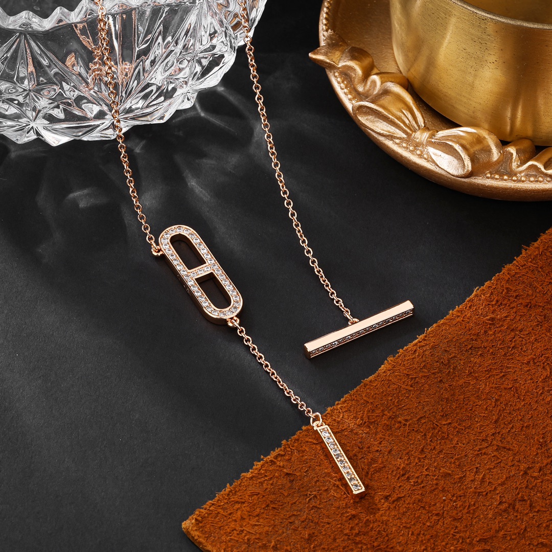 HMN009 Diamond PM Ever Chaine D'Ancre Necklace - ccjewelryacc