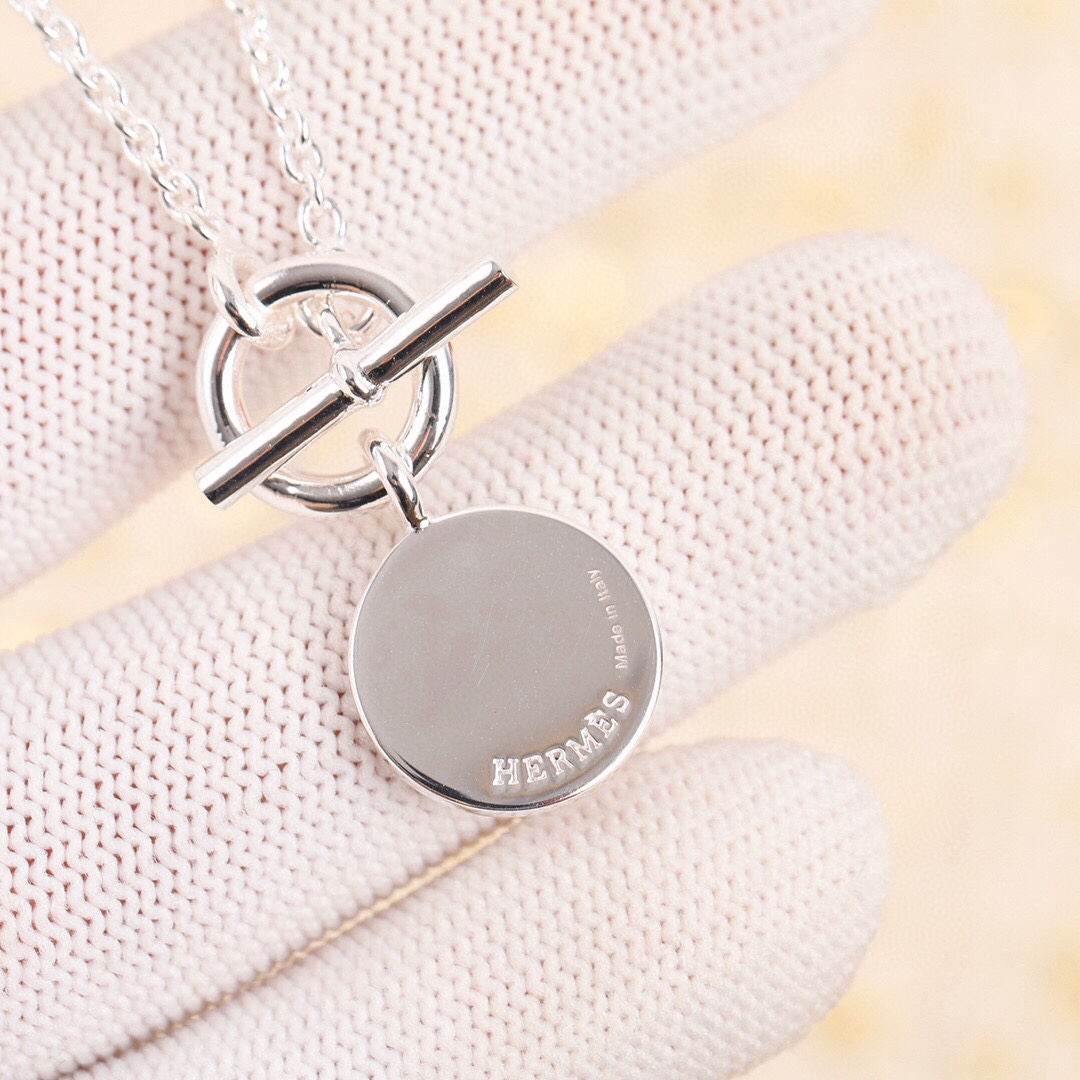 HMNS008 S925 Sterling Silver Amulettes Ex-Libris pendant Necklace - ccjewelryacc