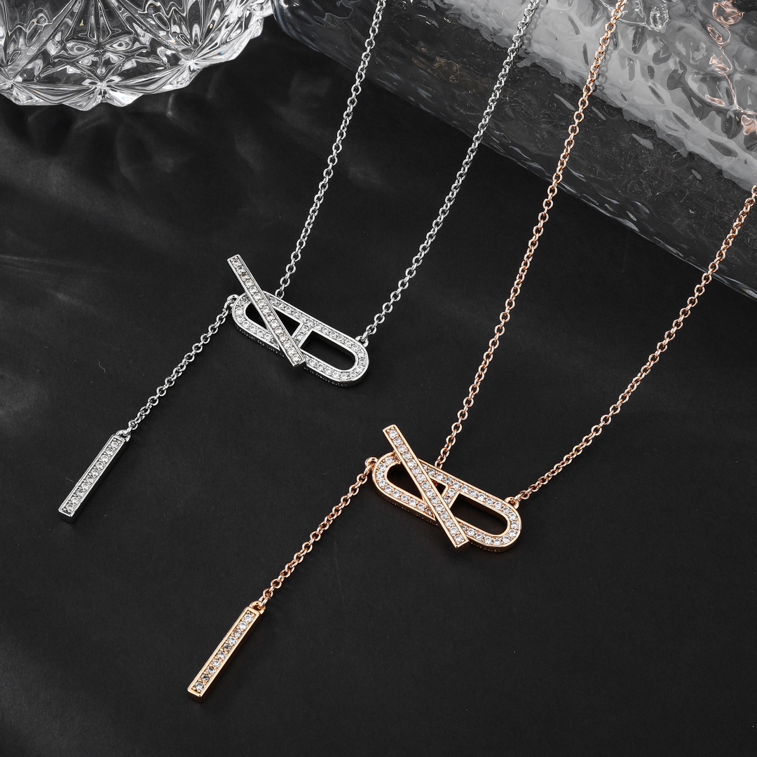 HMN009 Diamond PM Ever Chaine D'Ancre Necklace - ccjewelryacc