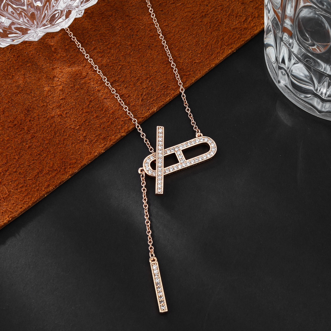 HMN009 Diamond PM Ever Chaine D'Ancre Necklace - ccjewelryacc