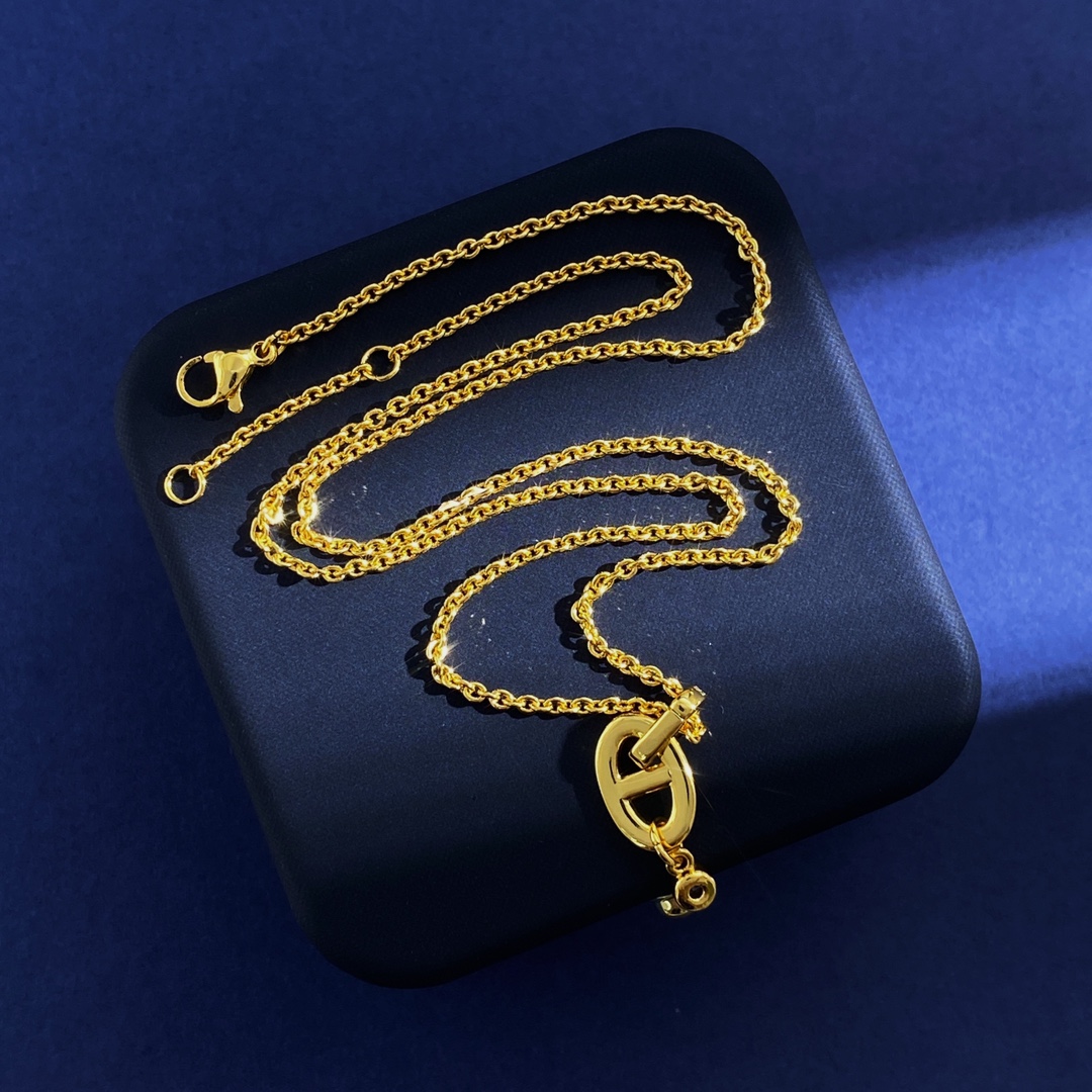 HMN003 Farandole Pendant Necklace White Gold Plated and Diamonds - ccjewelryacc