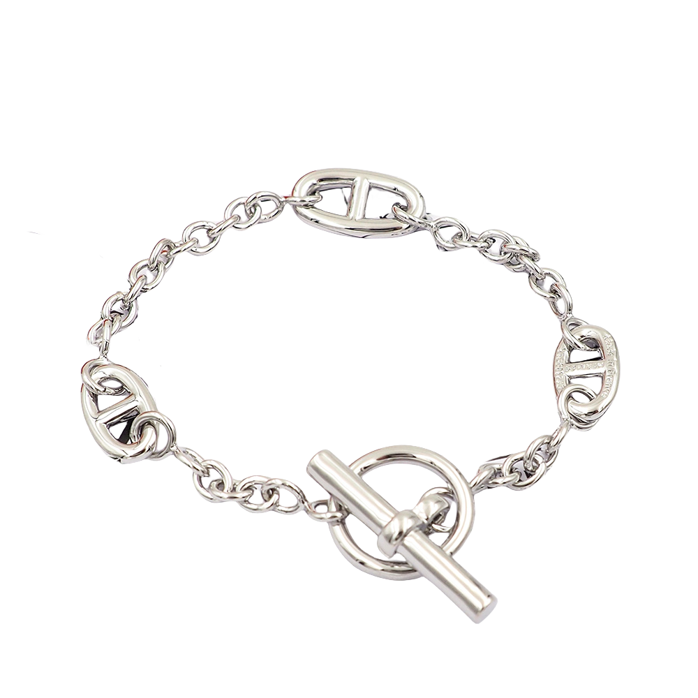HMS008 Pig Nose OT Bracelet Chain Chaine d'ancre Small - ccfashionjewelry