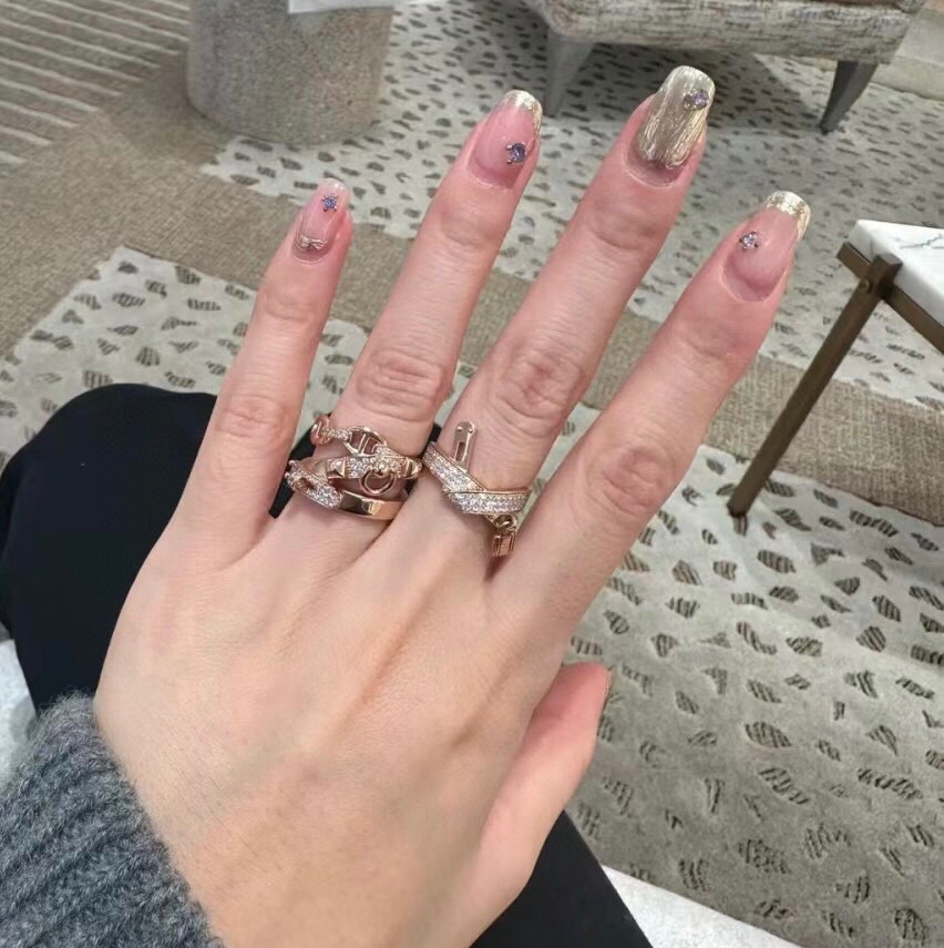 HMR008 Diamond Kelly Ring Rose Gold - ccjewelryacc