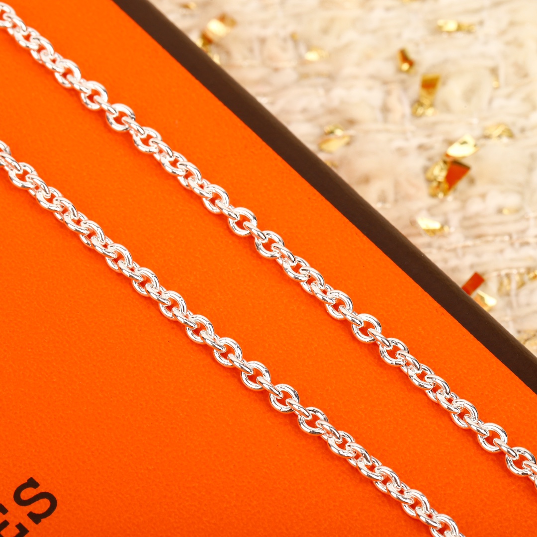 HMNS019 S925 Sterling Silver Parade necklace, small model - ccjewelryacc