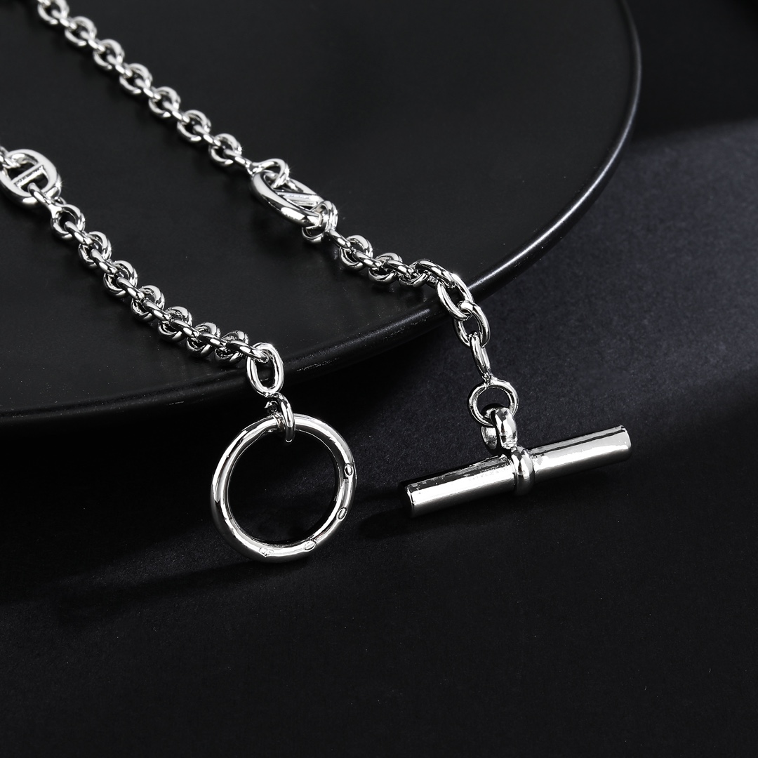 HMN004 160cm Long chain H Pig nose Chaine d'ancre Enchainee necklace - ccjewelryacc